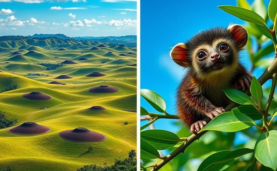 bohol s chocolate hills tarsiers