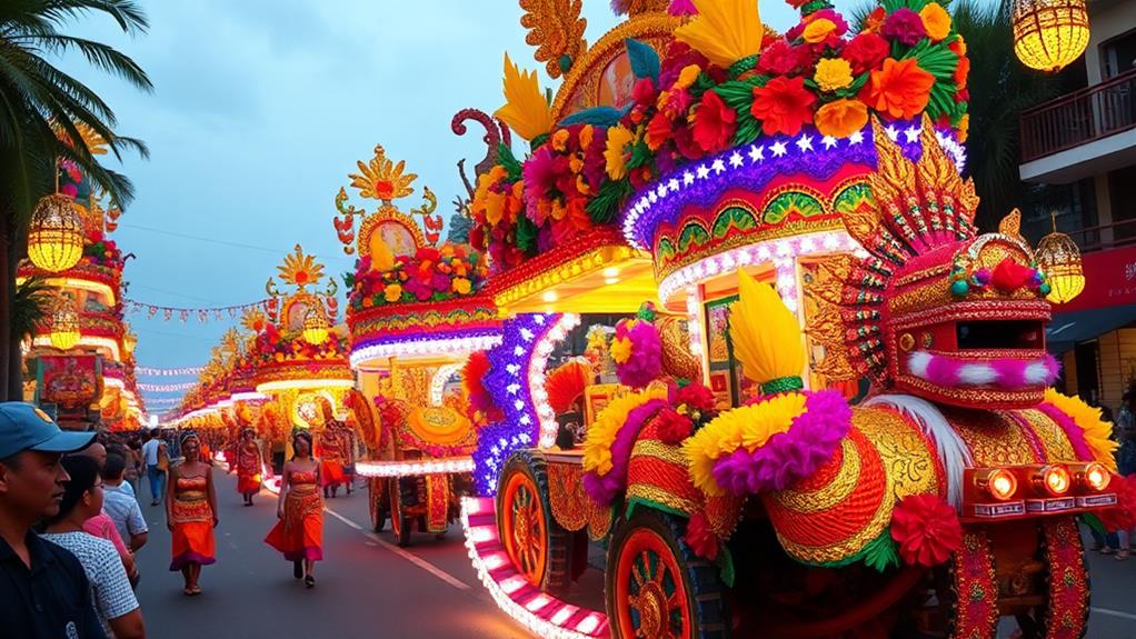 colorful celebrations and processions