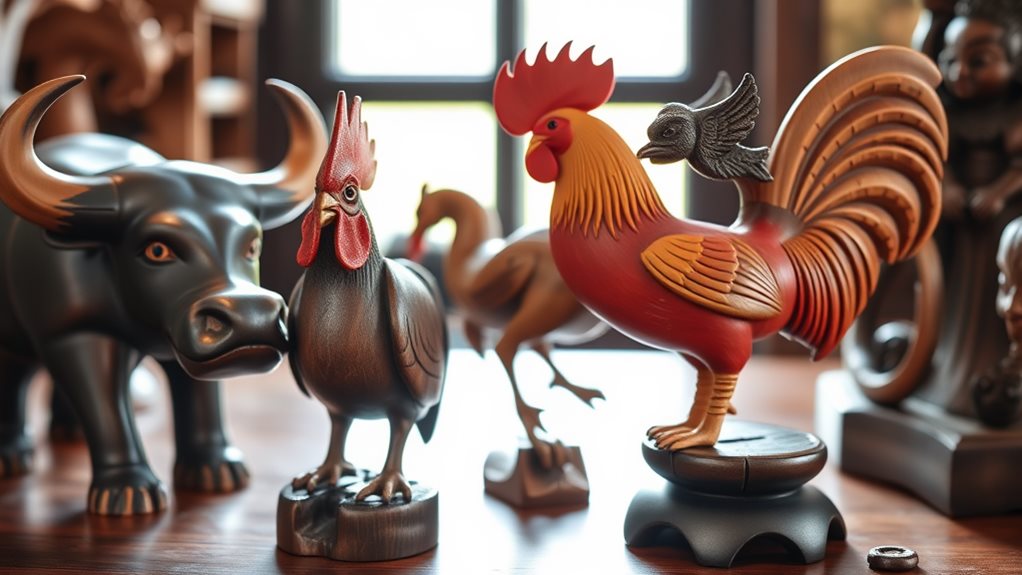 animal figures in carvings